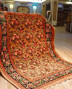Iranian silk carpet