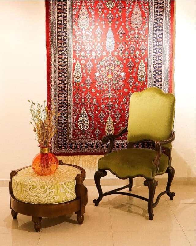 Silk handwoven carpet