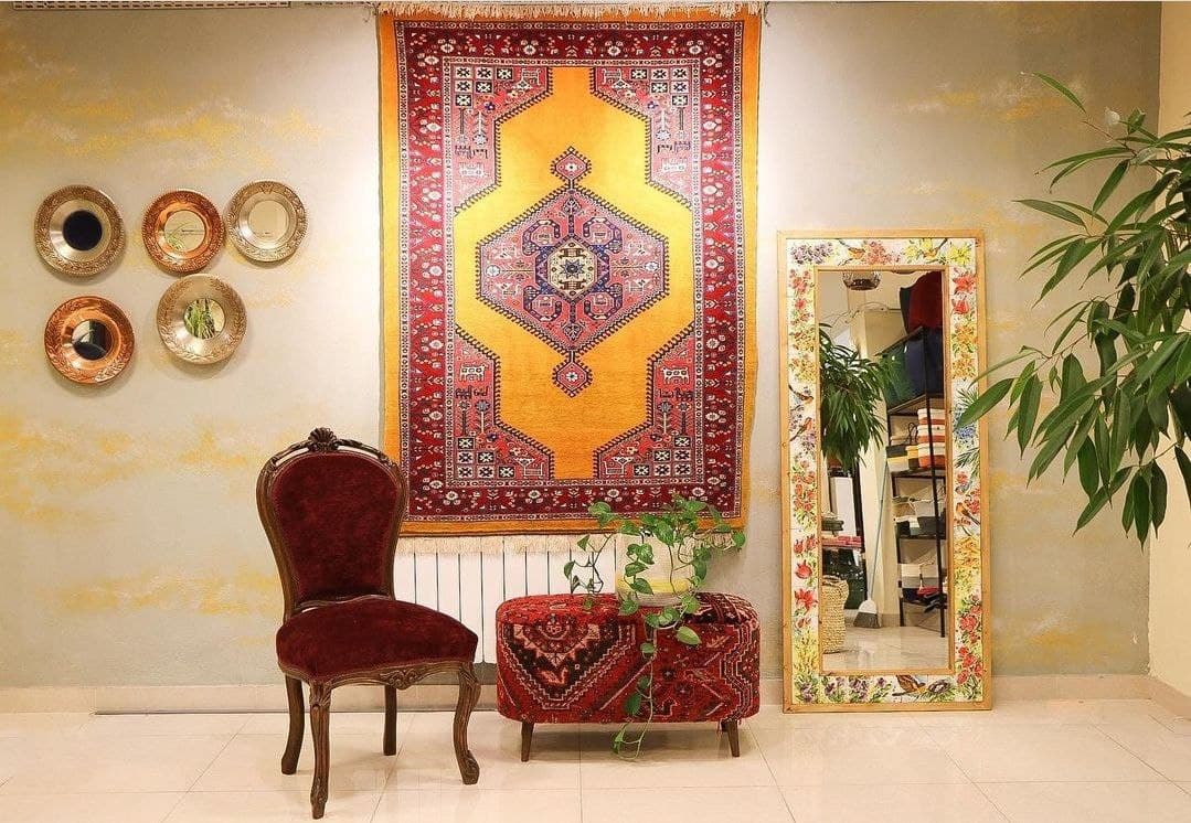Traditional handwoven carpet