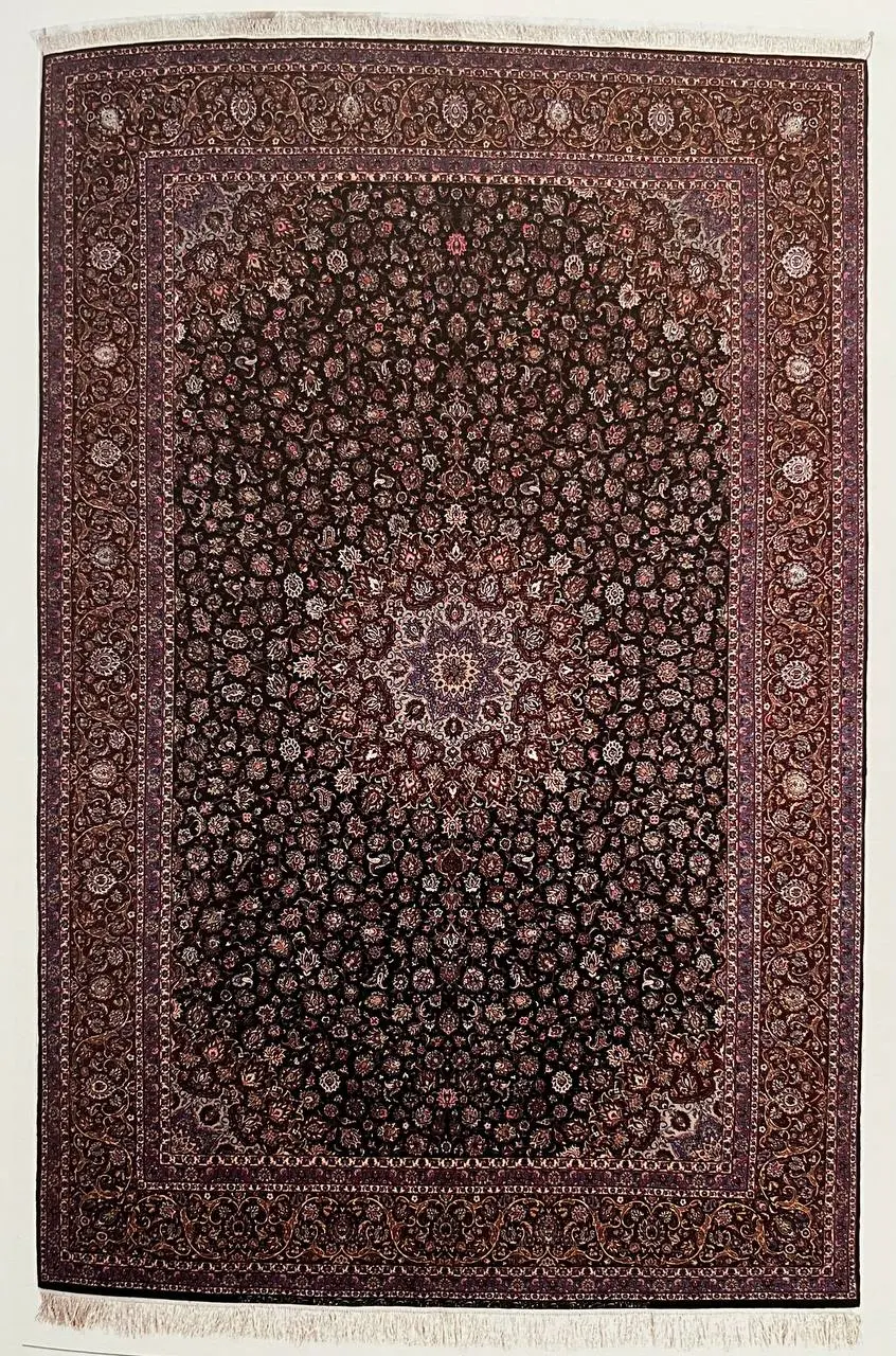 Kashan rug texture structure