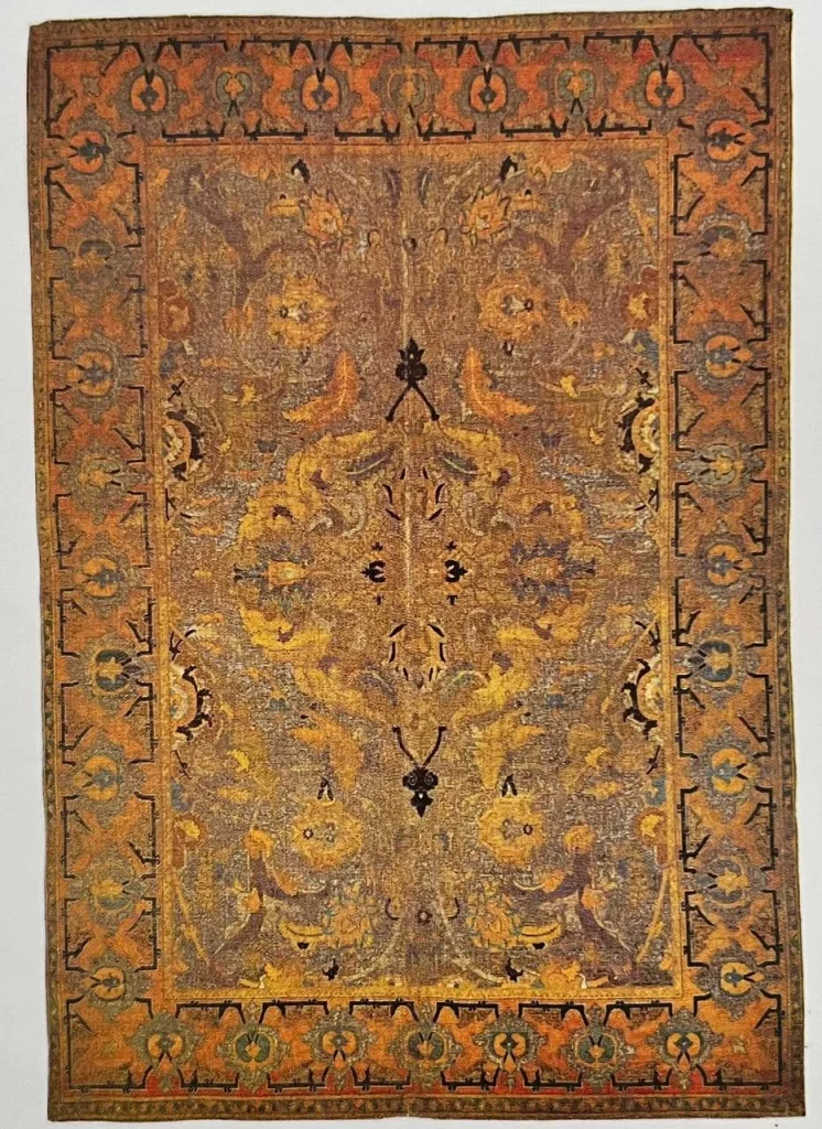 Kashan silk carpet